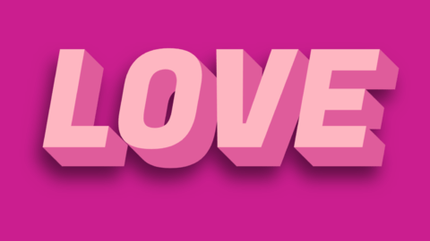 Elisa Pink 3D With Love Text Effect Generator