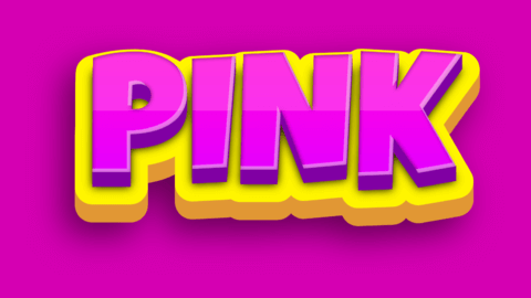 Program | 3D With Pink And Yellow | Text Effect Generator