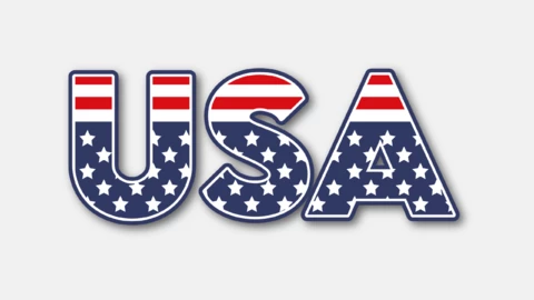 Amerikanische flagge Эффект текста