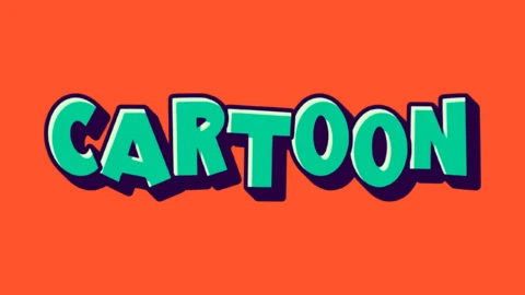Cartoon font Effet de Texte