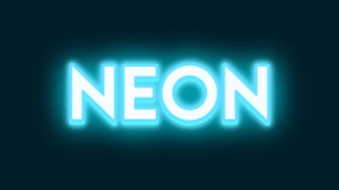 Texto 3d neon Эффект текста