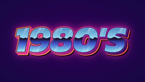 Jaren 80 Texteffekt