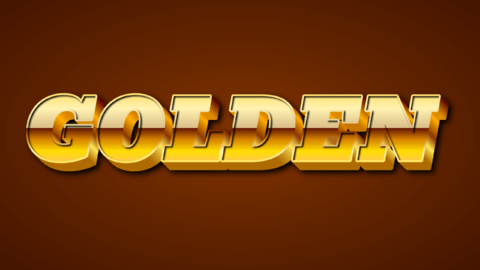 Challenge | Golden 3D Font | Text Effect Generator