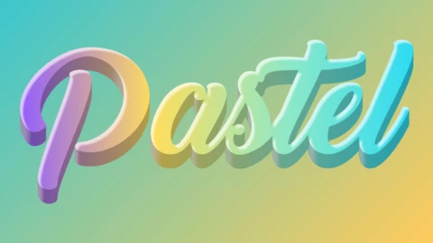 Material | Multicolor Pastel 3D | Text Effect Generator