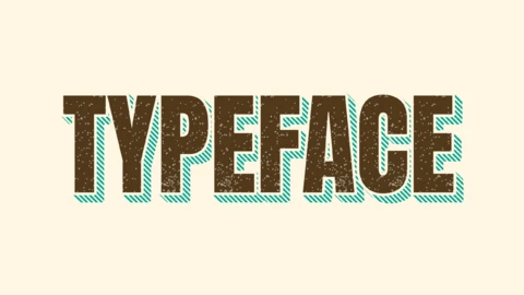 Mid-century typography Efecto de Texto