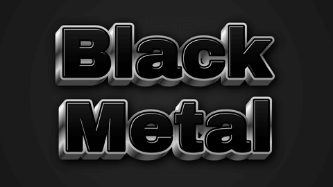 Statement | Metallic Black 3D | Text Effect Generator