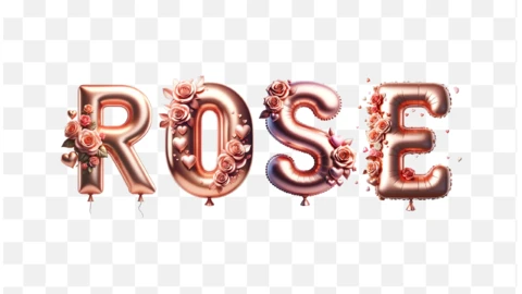 Beyonce | Rose Gold Valentine Balloon Alphabet Font | Generador de ...