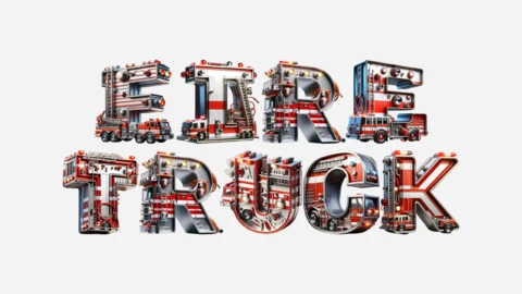 AT&T | Fire Truck Alphabet Font | Text Effect Generator