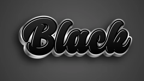 Commandtext Png Command | Black And Silver Metallic 3D | Text Effect Generator