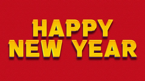 Client | Happy New Year Yellow Metallic 3D | Text Effect Generator