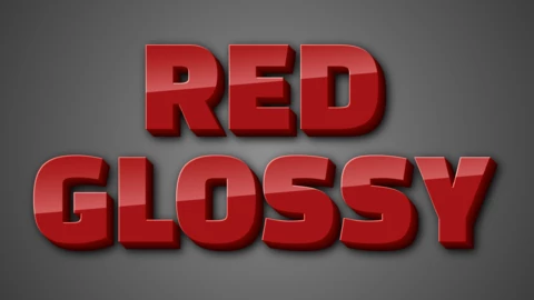 Calibri | Red 3D Shiny | Text Effect Generator