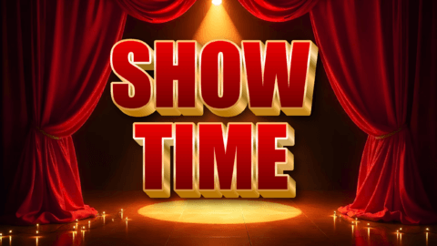 Red | Theatrical Stage Lighting | Text Effect Generator