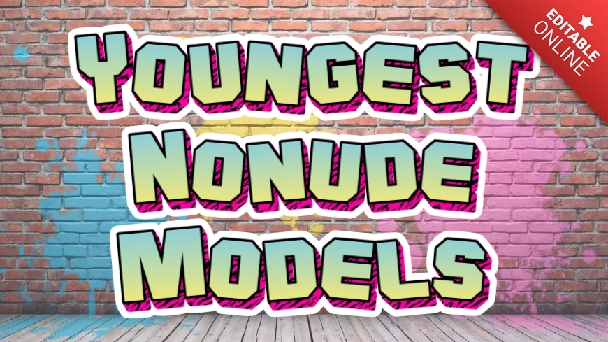 Youngest Nonude Models Texteffekt