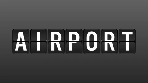 Purenudism Airport Departure Scoreboard Alphabet Text Effect 