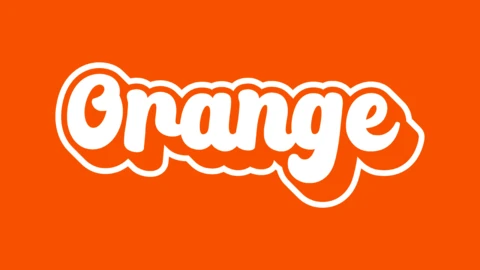 Rounded | Orange Bubble 3D | Text Effect Generator