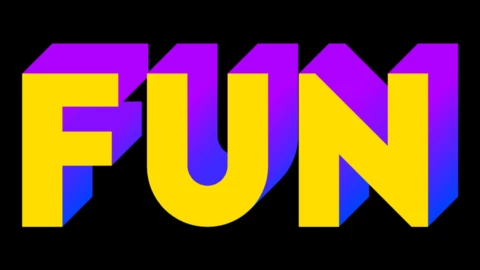 Decision | 3D Yellow Purple And Blue | Text Effect Generator