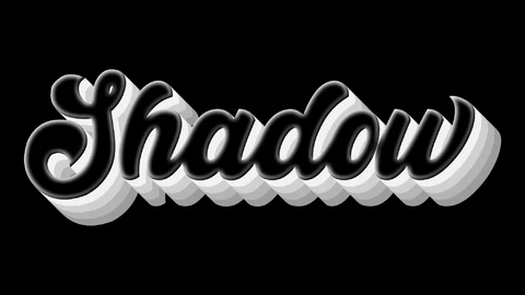 Chapter | Black Shadow 3D Projection | Text Effect Generator