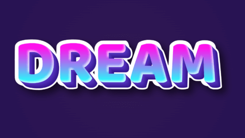 Own | Blue Pink Dream 3D | Text Effect Generator