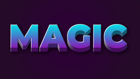 Statement | Blue Purple Magic 3D | Text Effect Generator