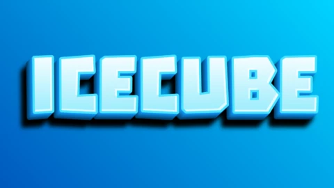 Cubo de gelo Efecto de Texto