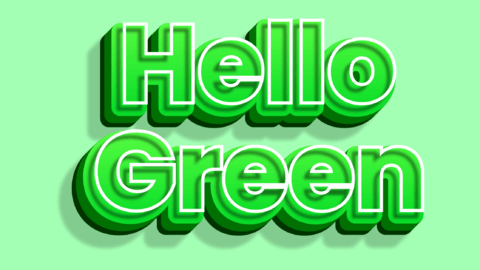 Exhibition | Green 3D | Text Effect Generator