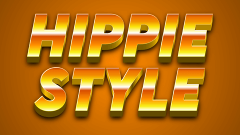 Aleksandrina Hippie 3D Text Effect Generator