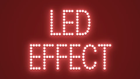 World | Red Led | Text Effect Generator