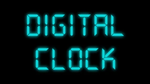 Zoe | Blue Digital Clock | Text Effect Generator